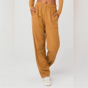 ALO Yoga Caramel Wide-Leg Track Pants